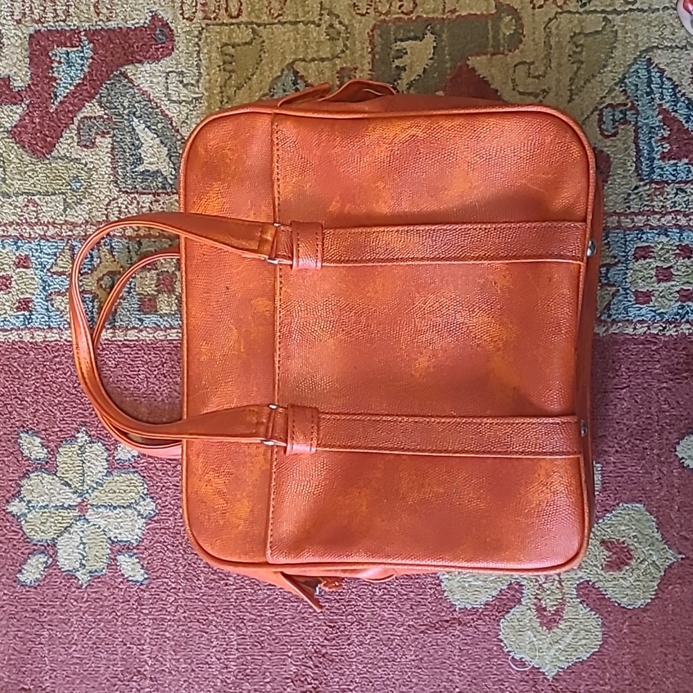 VINTAGE SAMSONITE ORANGE CARRY ON TOTE BAG